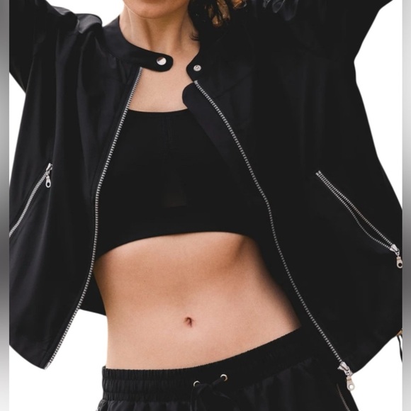 girlfriend collective Tops - Girlfriend Collective Black Vista Moto Jacket Size Small NEW With Tags